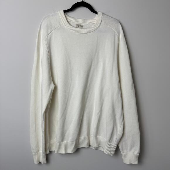J. Crew Men's Heritage Cotton Crewneck Sweater Ivory XXL - Picture 1 of 7